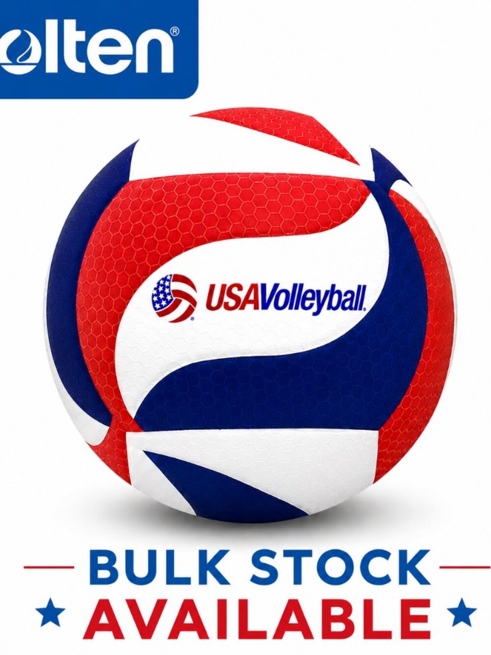 Molten FLISTATEC Volleyball Official USAV NCAA Approved Red White Blue Size 5